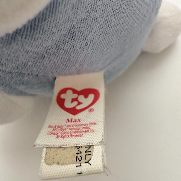7” Max and Ruby Ty Beanie Baby Stuff Animal - Picture 5 of 8